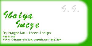 ibolya incze business card